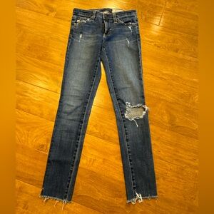 AG distressed denim skinny jean